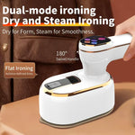 Tevorex 1000W Handheld Garment Steamer, 90° Adjustable Foldable Steam Iron with Digital Display, 2 Iron Modes, 100ml Water Tank, Wrinkle Removal for Travel & Home