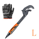 Adjustable Ratchet Wrench High Carbon Steel Multi Functional Self Locking Dual Sided Teeth Design Repair Tool Anti Corrosion Comfortable TPR Handle Large Small Sizes Versatile Wrench