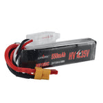 LinkMejor Power 7.6V 550mAh 80C/160C 2S HV 4.35V LiPo Battery XT30 Plug for RATE W20 FPV Racing Drone