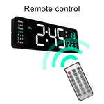LinkMejor 16 Inch Digital Wall Clock Large LED Display with Remote Control / Automatic Brightness / Indoor Temperature / Date / Week / 12/24H For Home Office Classroom