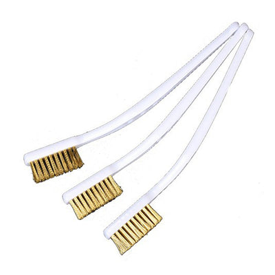 LinkMejor 3Pcs Nozzle Cleaning Brushes Copper Wire Rust Remover Industrial Wire Brush Set for 3D Printer Hot Bed Machinery Metal Parts