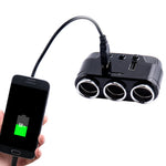LinkMejor 12V-24V Car Power Socket Car Charger 2USB Charging Port 3.1A QC3.0 Fast Charger Cordless
