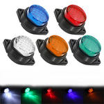 LinkMejor Light Clearance Front Rear Side Marker Indicator Lamp Round Outer Display Width Light