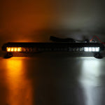 12V 28" 54LED Car Roof Double Side Emergency Strobe Flash Light Lamp Bar White and Amber For Car Truck Boat