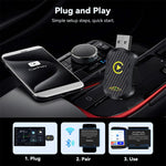 LinkMejor Q1N 2 in 1 Wireless CarPlay Android Auto Box Wired to Wireless Plug Play Converter Smart Box USB Dongle