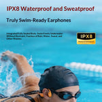 Monster MH22282 True Bone Conduction Headset Wireless bluetooth 6.0 Earphone IPX8 Waterproof Built-in 32G Memory 11.2mm Speaker AAC SBC Audio ENC Call Noise Cancelling 16H Playback Lightweight Design Open-ear Neckband Swimming Headphones