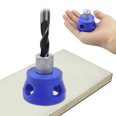Handheld Woodworking Straight Hole Drilling Locator Vertical Machine with Size Range from 3mm to 10mm Circular Tenon Positioning Hole Opener Precision Tool for DIY Projects
