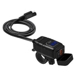 12V-24V QC3.0 Motorcycle USB Charger Adapter with Switch Voltmeter Socket Motor Charger Waterproof For Phone GPS