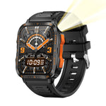 LinkMejor KT79 1.96inch HD Screen IPX8-3ATM Waterproof SOS Flashlight bluetooth Call Heart Rate Blood Pressure Blood Oxygen Monitor Sleep Monitoring Women's Health Multi-sport Modes Music Playback Smart Watch