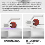 LinkMejor Dust Mite Vacuum Cleanner 2 UV Irradiation 220V 12000Pa Hurricane Suction Vacuum Cleaner Hot Wind Drying Visual Dust Cup