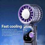 Tevorex Portable Handheld Air Conditioner Fan 7 Blades 199 Levels Wind Adjustable 4000mAh Long Battery Rechargeable Mini Cooling Fan with LED Digital Display for Indoor Outdoor