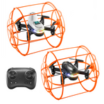 LinkMejor S166 Removable 2 Batteries Design Climb Wall Flat Running AIR Flying Modes with Gradient Lighting 360° Stunt Roll Grid Full Protection Child Gift RC Toys Drone Quadcopter RTF