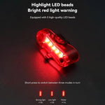 LinkMejor High Brightness Mini Bicycle Taillight 150mAH USB Charging Waterproof 3 Modes Bike Rear Light for Night Riding Safety Warning