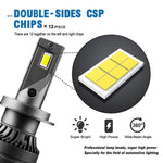 F9D LED Headlight Bulbs 2500LM 6500K Cool White Super Bright 3570 CSP Chips Conversion Kit IP68 Waterproof