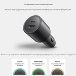Xiaomi 100W 2-Port USB PD Car Charger Adapter USB-A+USB-C Support PD3.0 QC3.0 UFCS1.0 Fast Charging for iPhone 17 17Pro 16 Pro Max 15 14 13 for Huawei Mate XTs for OPPO for VIVo