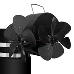 15 Blades Heat Powered Stove Fan Wall-mounted Fireplace Fan Winter Warm Quiet Eco-Fan Portable Heater Efficient Heat