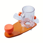 Dust Free Router Trimmer Base Circle Cutting Jig Adjustable Milling Knife Depth Plastic Woodworking Trimming Base Protective Shield for 64-65mm Diameter Trimmer