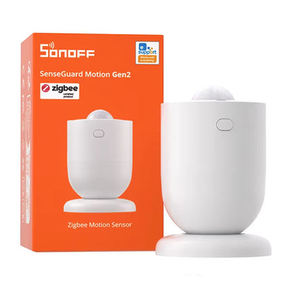 LinkMejor SNZB-03PR2 SenseGuard Motion Gen2 Zigbee3.0 Motion Sensor PIR Detection 6m 120° Smart Home Wireless Security Works with Alexa Google Home Matter Bridge