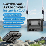 Tevorex Portable Waist Fan 4000mAh Rechargeable Cooling Fan 5 Speeds Air Cooler with LED Digital Display for Outdoor Travel Camping