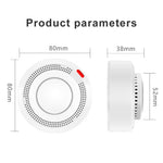 Zigbe Smart Smoke Detector 20-30m² Coverage High-Sensitivity Alarm 85dB Loud Audio Visual Warning Voice Control Mobile Real-Time Alert Long-Life Battery Wireless Smoke Sensor for Home Office