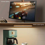 Cordless Mirror Front Light USB LED Night Light Makeup Light Wooden LED Night Light USB Magnetic Mirror Fill Light Touch Wall Lamp Kitchen Cabinet Light Bedside Lamps