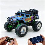 LinkMejor HG4-457 RTR 1/64 2.4G RWD Mini H1 Alloy RC Car Off-Road Truck LED Light Three Speed Support App Remote Control Vehicles Models Pocket Toys Desktop Collection Gift For Boys