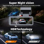 A8 4K Dual Lens Dash Cam Car Driving Recorder Built-in WiFi GPS Super Night Vision 24H Parking Monitor G-Sensor
