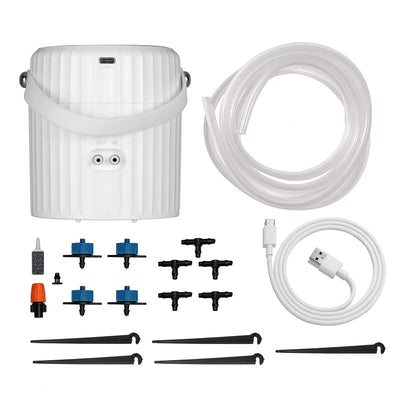 LinkMejor Tuya WiFi Watering Pump Timer Device Irrigation System Garden Tools Sprinkler Wired Design Auto Mode Manual App Control