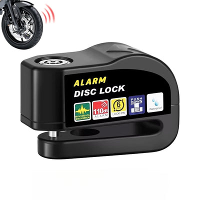 LinkMejor 110dB Anti-Theft Bicycle Disc Brake Alarm Lock Alloy Waterproof Security Electric Vehicle Brakelock Motorcycle Wheel Alarm Disc Locks