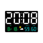LinkMejor Large Digital Wall Clock Alarm Clock Large LED Display with Remote Control / Automatic Brightness / Indoor Temperature / Humidity / Date / Week / 12/24H For Home Office Classroom
