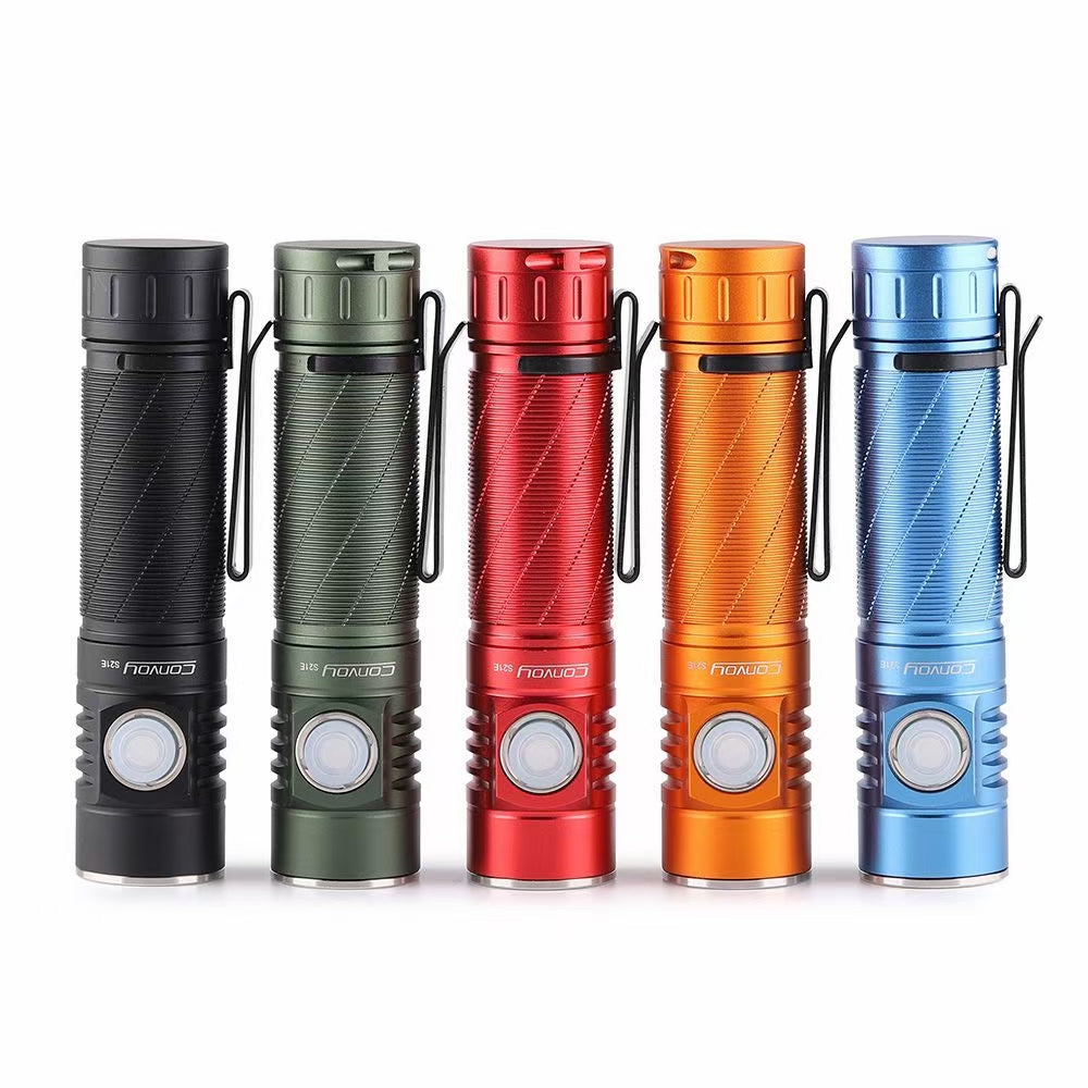Convoy S21E SST40 SFT40 519A LED Flashlight Linterna Type-C Rechargeable 21700 Battery LED Torch Flash Light High Power Camping Lamp Tactical Latarka Flashlight