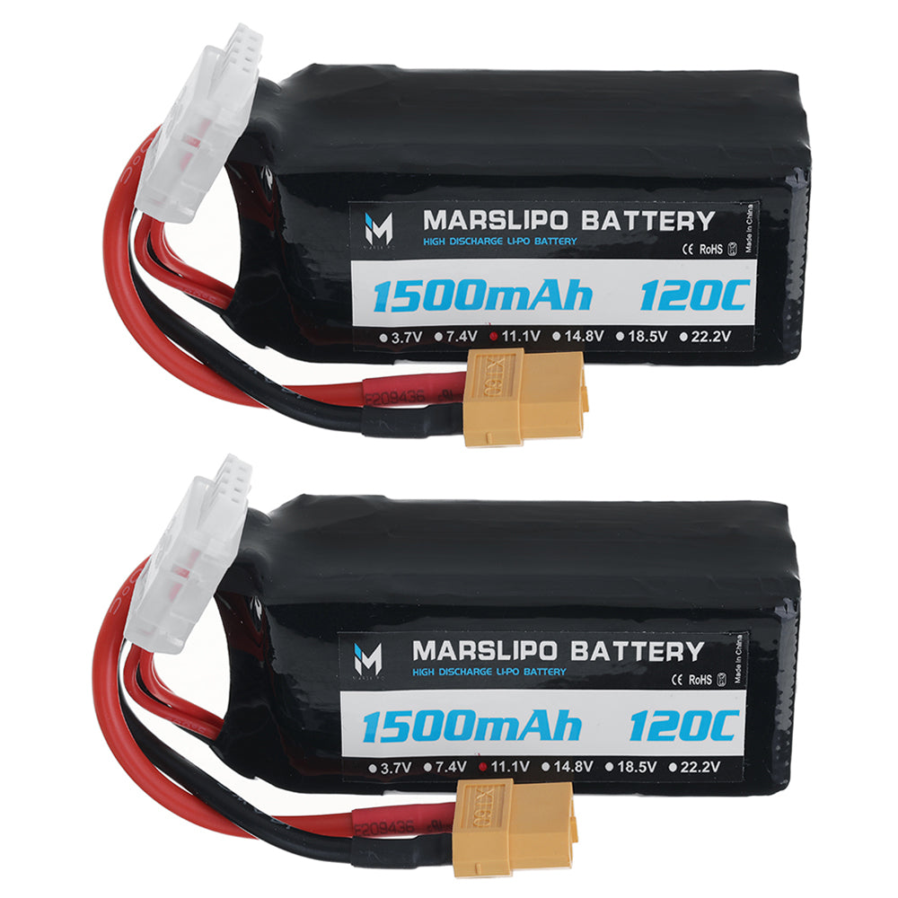 LinkMejor 11.1V 1500mAh 120C 3S Lipo Battery XT60 Plug for RC Drones