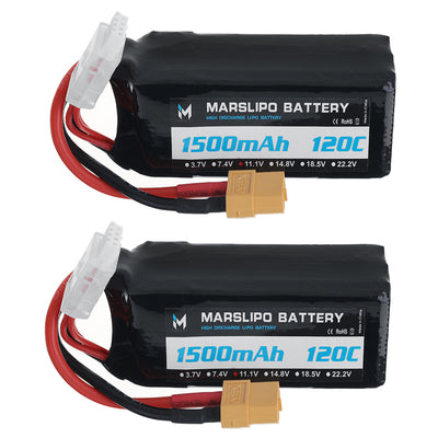 LinkMejor 11.1V 1500mAh 120C 3S Lipo Battery XT60 Plug for RC Drones