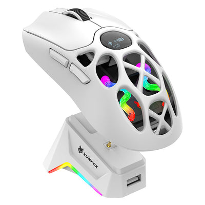 LinkMejor H16Pro Tri-mode RGB Gaming Mouse with Digital Screen Display 800-12000DPI Dual 1K Return Rate 70g Lightweight Gmer Mice for PC Laptop Computer