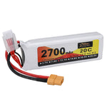 LinkMejor 11.1V 2700mAh 30C 3S LiPo Battery XT60 Plug for RC Drone