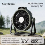 Tevorex Rechargeable Camping Fan 10000mAh Portable Fan with Remote Control LCD Display 5 Speeds Quiet Operation for Outdoor Travel
