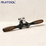 Concave Bottom Spokeshave Woodworking Hand Plane with 40mm Steel Blade and Dual Adjustment Screws Precision Curved Surface Trimming Tool Ductile Cast Iron Body Wood Carving Spokeshave for Chair Legs and Round Dowels