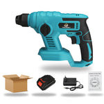 LinkMejor 21V 20mm Electric Brushless Impact Hammer Electric Drill Rechargeable Woodworking Maintenance Tool W/1pc/2pcs Battery EU Plug