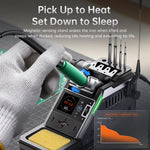 LinkMejor DWS-P2 Soldering Station Kit 100W USB C Digital Welding Station 1.54 Inch TFT Screen F245 F210 Tips PD Charger Included
