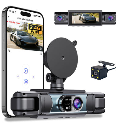 4-Channel Simultaneous Recording Car Dashcam 360° Monitoring 1080P FHD WiFi Parking Assistance Night Vision Loop Recording Wide-Angle Car DVR Camera C313