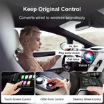 LinkMejor Wireless Carplay Android Auto 2In1 Smart Dongle Adapter 5GWIFI BT5.2 For 99% OEM Car Comes With USB & TYPE-C Interfaces