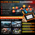 LinkMejor 431X Creader Elite 2.0 Bidirectional OBD2 Scanner All System Car Diagnostic Tool ECU Coding 31 Reset Lifetime Free Update