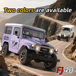 LinkMejor HG4-211 RTR 1/16 2.4G 4WD RC Car for TOYOTA FJ40 Land Cruiser Off-Road Truck with Winch LED Light Sound Smoke Simulated Suspension Metal Drive Shaft Spring Wheel Hub Remot Control Vehicles Models Toys