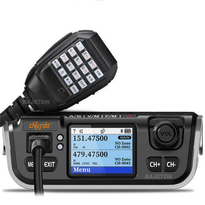 LinkMejor M520D DMR Digital Mobile Radio 25W VHF UHF Dual Band GPS bluetooth 5.1 Analog Digital Dual Mode Long Range 3000CH Professional Walkie Talkie with Hand Mic