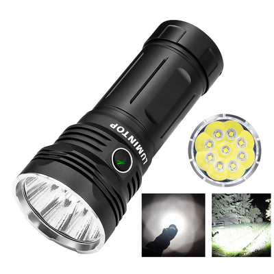 LinkMejor GT4695 Pro 20000 Lumens High Powered LED Flashlight with Large Capacity 32000Mah 46950 Battery Power Bank, 520M Strong Light LED Torch Outdoor Powerful Search Light