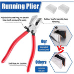8PCS Glass Cutter Tool Kit Chrome Vanadium Steel Professional Glass Pliers Carbide Tip Cutter 0.079in to 0.787in Stained Glass Cutting Set