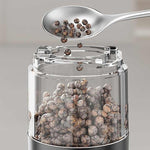 Comfook Electric Pepper Grinder Stainless Steel USB Rechargeable Adjustable Coarseness Ceramic Burr Mill Automatic Salt Mill Kitchen Gadget