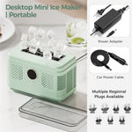 LinkMejor SMART Portable Mini Countertop Ice Maker Machine Quick 12 Solid Ice Cubes in 20 Mins Quiet & Compact for Home Office Camping Car Use