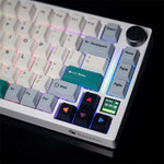 Upgrade LinkMejor TK75 SOCD Mechanical Keyboard with 0.85-inch LCD Display Tri-mode ARGB LEDs Gasket Structure 8000mAh Battery 8K Polling ISO DE & US Layout Gaming Keyboard
