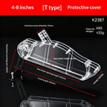 T-Shape Table Saw Guard Transparent ABS Cover 4-12 Inch Vacuum Connectable Woodworking Safety Dust Collection Shield